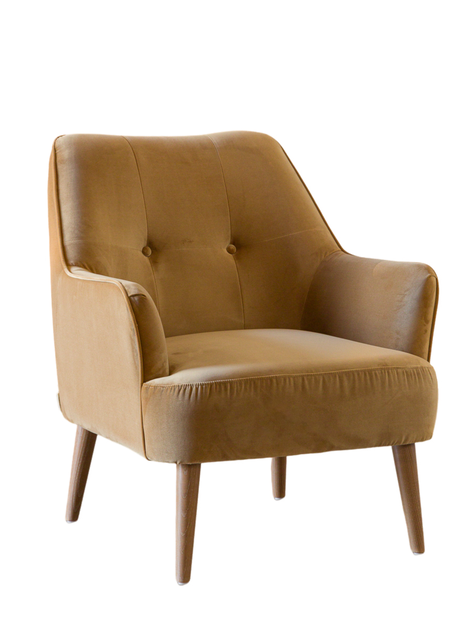 Poltrona Alfaro Velvet Pardo-4