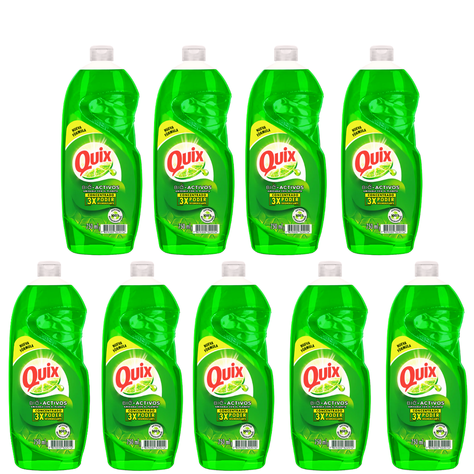 Pack 9 Lavaloza Quix Biodegradable Aroma Limón 750ml-0