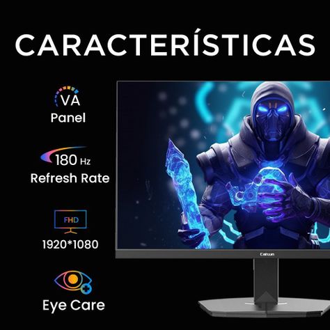 Monitor Gamer Plano Caixun 24" FHD VA 180Hz sRGB110% HDMI DP C24F4F-2