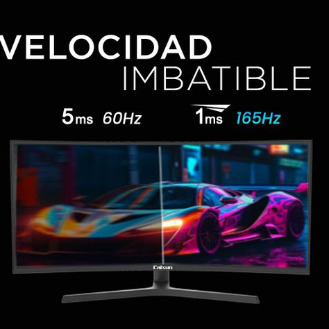 Monitor Gamer Curvo Caixun 34" WQHD VA 1500R 165Hz HDMI DP Tipo C USB 1m C34C2WQ-5