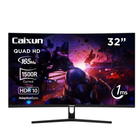 Monitor Gamer Curvo Caixun 32" QHD VA 1500R 165Hz HDMI DP USB 1ms C32C3Q-0