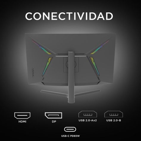 Monitor Gamer Curvo Caixun 32" QHD VA 1500R 165Hz HDMI DP USB 1ms C32C3Q-1
