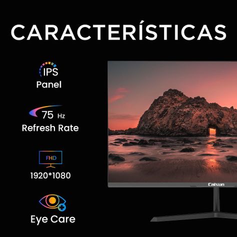 Monitor Oficina Caixun 22" FHD IPS 75 Hz VGA HDMI Negro C22X3F-2