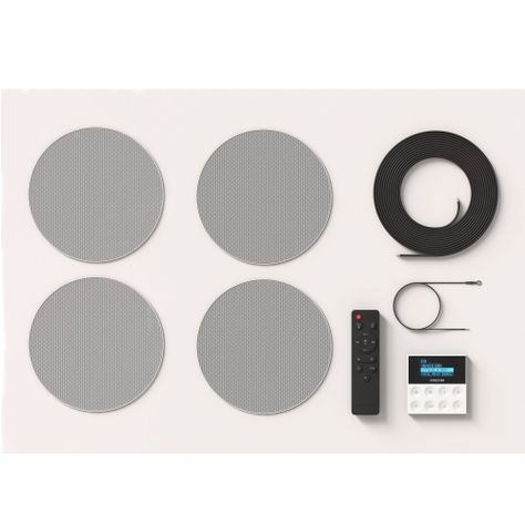 Kit Amplificador y 4 Parlantes 25W + 25W -6