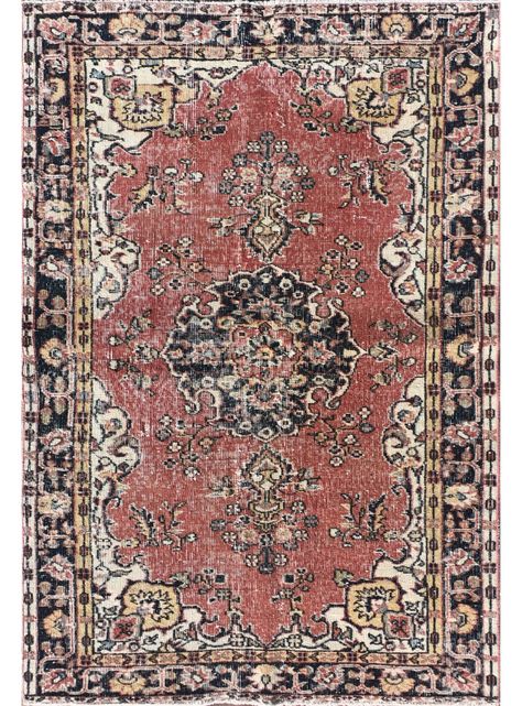Alfombra Persa Vintage de Lana de 1.90 x 1.20 mts, AA089-0
