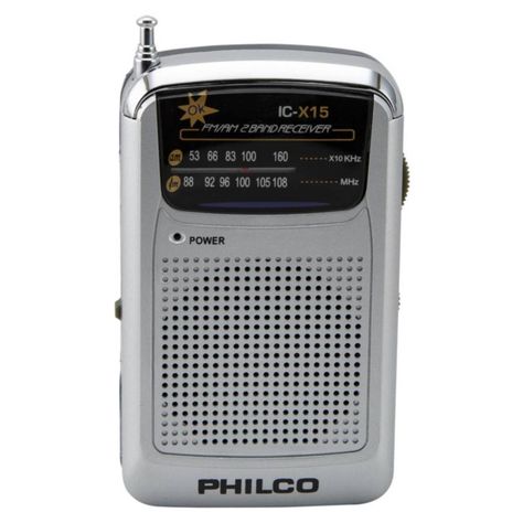 Radio De Bolsillo Retro AM FM Gris IC-X15-0