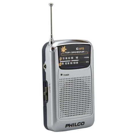 Radio De Bolsillo Retro AM FM Gris IC-X15-1