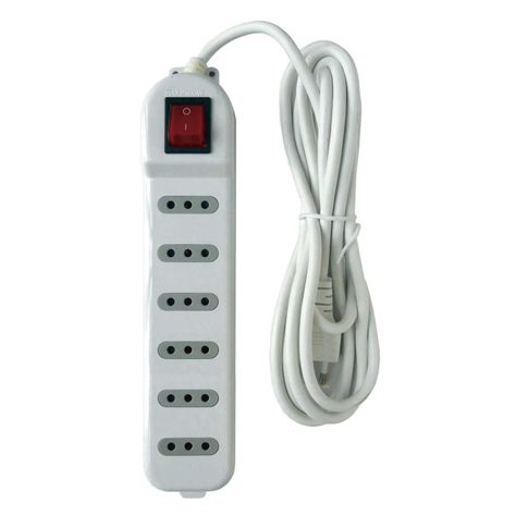 Zapatilla Alargador 3mt 6 Entradas Blanco-0