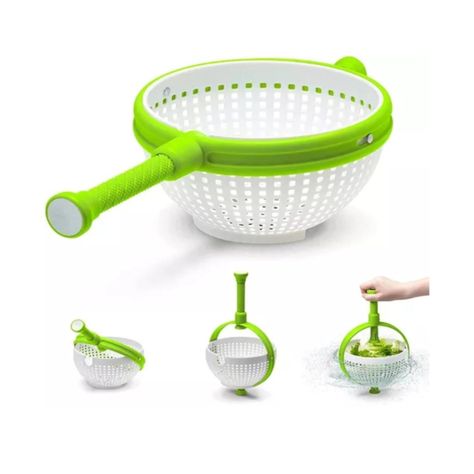 Secador Escurridor Spinner Vegetales Alimentos Cocina-0
