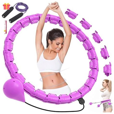 Aro Hula Hoop Con Peso Ajustable Fitness Abdominal-1