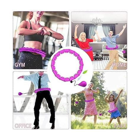 Aro Hula Hoop Con Peso Ajustable Fitness Abdominal-2