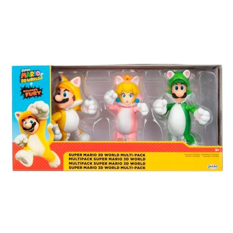 Juguete Pack 3 Figuras De Accion Super Mario World Infantil-0
