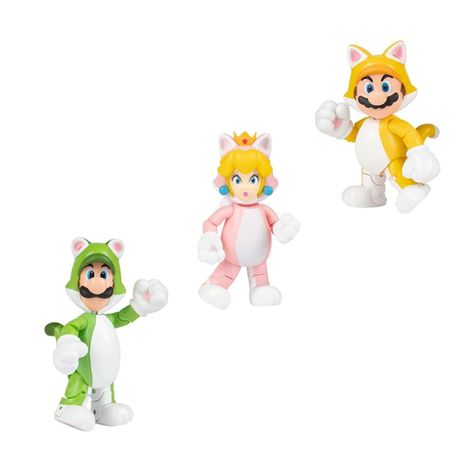 Juguete Pack 3 Figuras De Accion Super Mario World Infantil-1