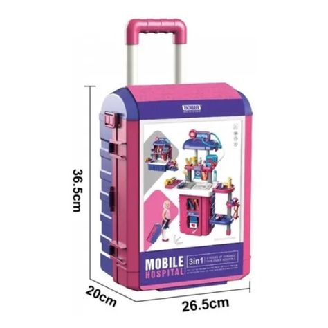 Juguete Set Maleta Doctor 38 Piezas 4 En 1 Morado Infantil-3