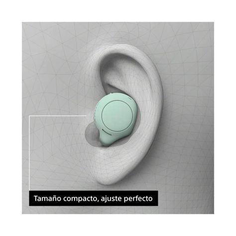 Audifonos Bluetooth TWS IPX4 10H InEar Verde Menta WF-C500-6