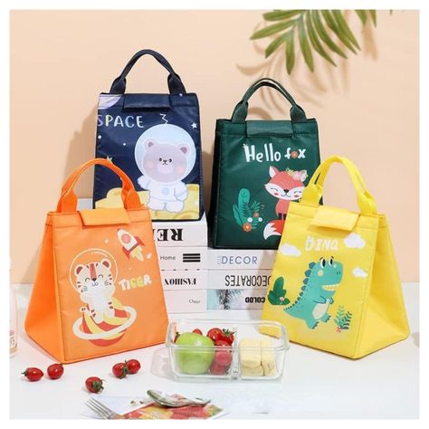 Lonchera Bolsa Termica Naranja Tigre Donloise Kawaii-1