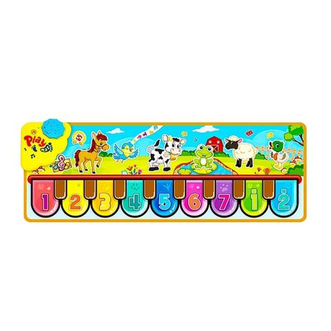 Juguete Alfombra Musical Piano 85x30cm Divertido Infantil-0