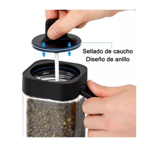 Set 3 Frascos Especieron Condimentos Multiuso 2 En 1-3