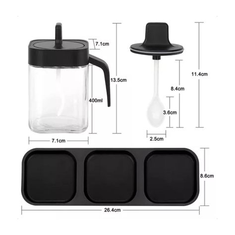 Set 3 Frascos Especieron Condimentos Multiuso 2 En 1-4