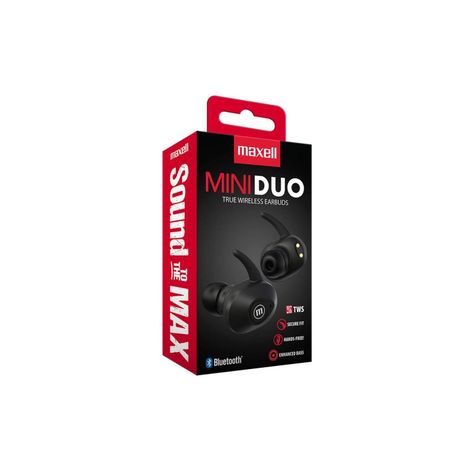 Audifonos Bluetooth TWS In Ear Recargables Negro MiniDuo-0