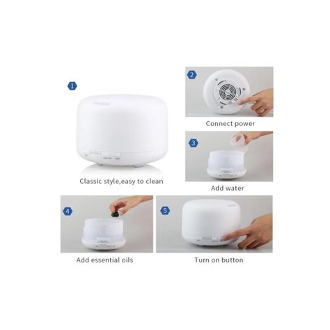 Humidificador 500ml Difusor Puurificador Aromaterapia-2