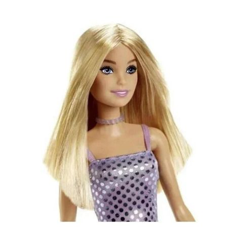 Juguete Figura Barbie Glitz Vestido Calipso Morado 30cm-1