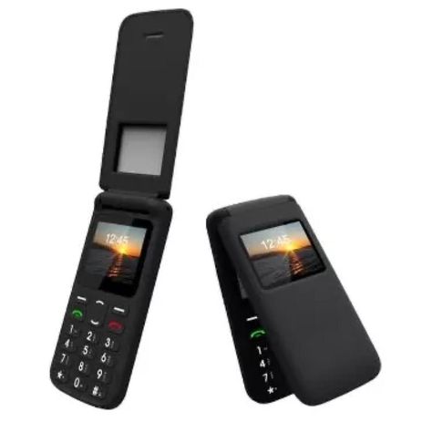 Telefono Senior Adulto Mayor Tipo Almeja 4G Negro -1