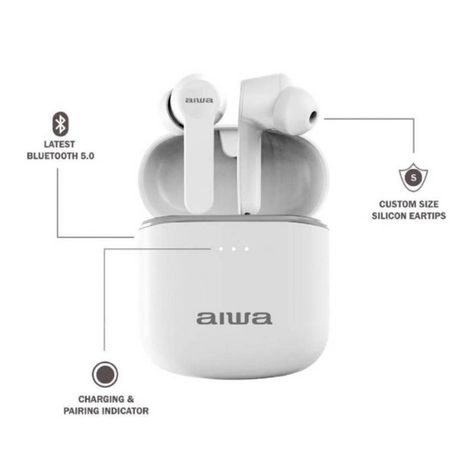 Audifonos Bluetooth Recargables TWS InEar Blanco AW8-2