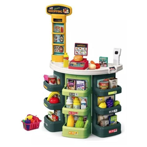 Juguete Set Supermercado Con 44 Piezas Sonidos Infantil-0