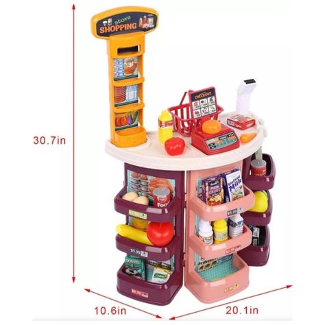 Juguete Set Supermercado Con 44 Piezas Sonidos Infantil-1