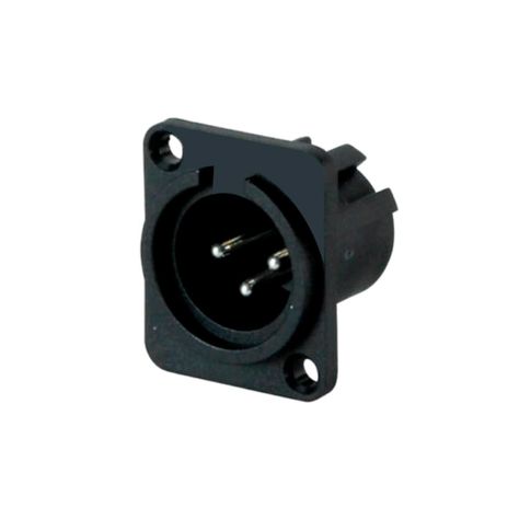 StageLab CLCX3MPB Conector XLR Macho Chasis-0
