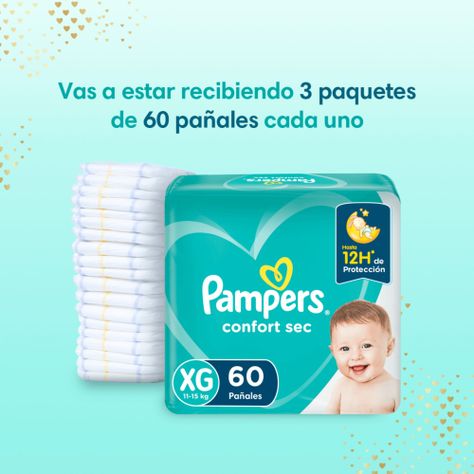 Pañales Pampers Confort Sec Talla XG 180 Un-1
