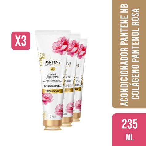 3 Acondicionador Pantene NB Colageno Pantenol Rosa235ml-0