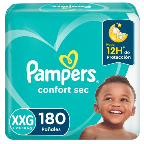 Pañales Pampers Confort Sec Talla XXG 180 Un-0