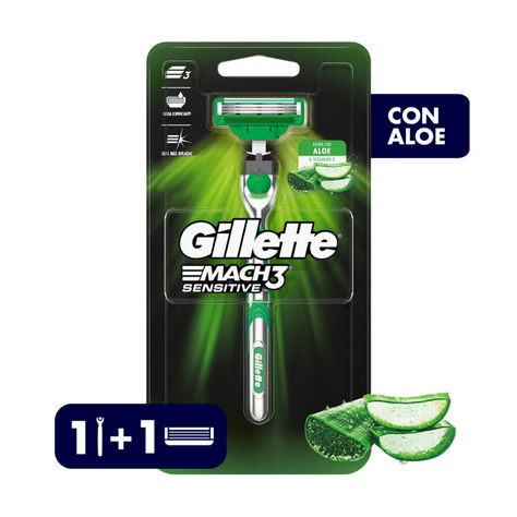 Kit Maquina Afeitar Gillette Mach3 Sensitive + Repuesto-1