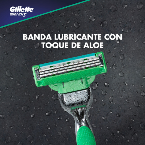 Kit Maquina Afeitar Gillette Mach3 Sensitive + Repuesto-2