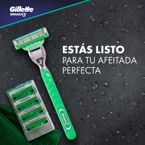 Kit Maquina Afeitar Gillette Mach3 Sensitive + Repuesto-3