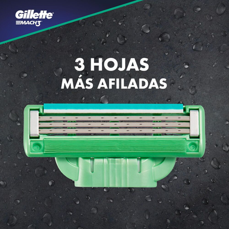 Kit Maquina Afeitar Gillette Mach3 Sensitive + Repuesto-4