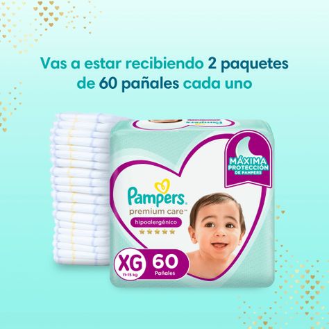 Pañales Pampers Premium Care Talla XG 120 Un-1