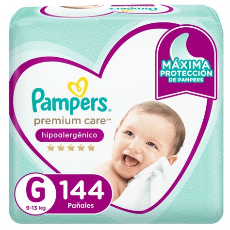 Pañales Pampers Premium Care Talla G 144 Un-0