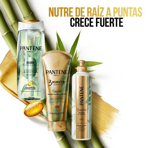 Pack 3 Crema Peinar Pantene Pro-V Bambú Nutre&Crece 300ml-3