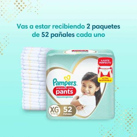 Pañales Pampers Pants Premium Care XG 104 Un-1