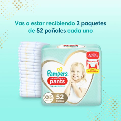 Pañales Pampers Pants Premium Talla XXG 104 Un-1
