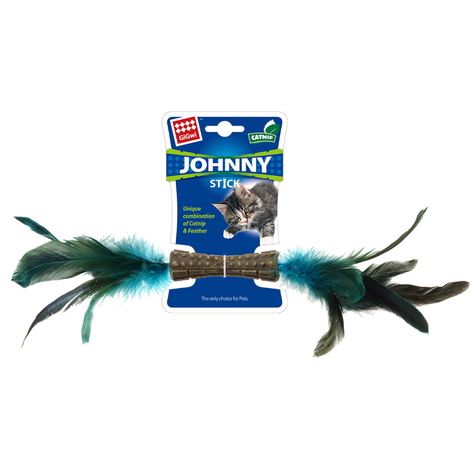 Catnip Johnny Stick Con Pluma Natural Gigwi-1