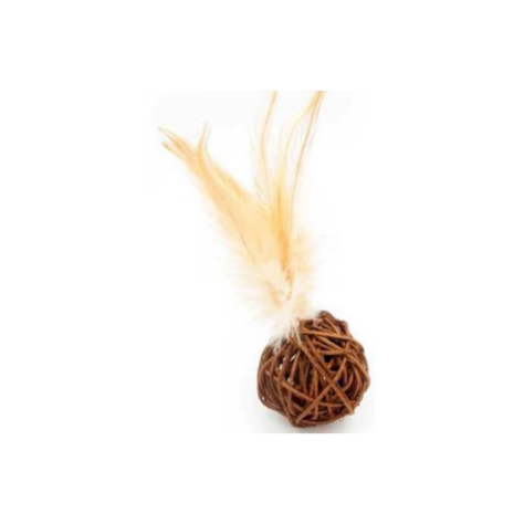 Bola De Ratán Con Plumas 5 Cm-0