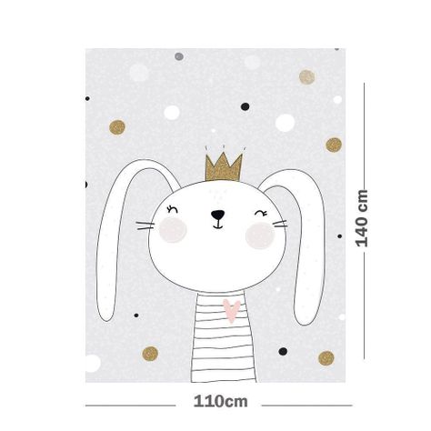Alfombra Decorativa Infantil Tan Solo Coneja 110X140Cm-1