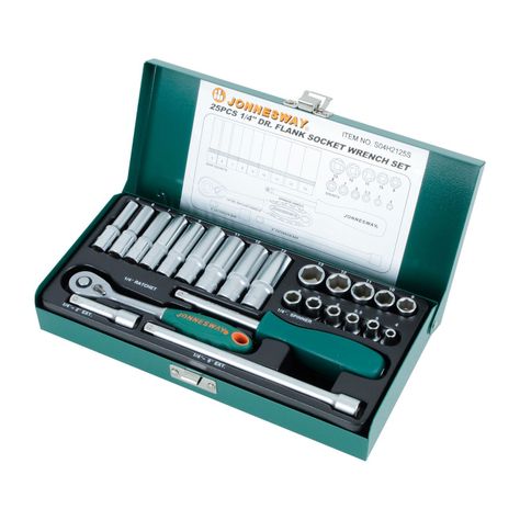 Juego Dados 1/4 25pcs Metrico Jonnesway-0