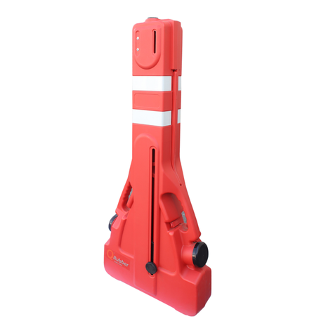 Barrera Vial Expandible 2,35mt roja QRubber-1
