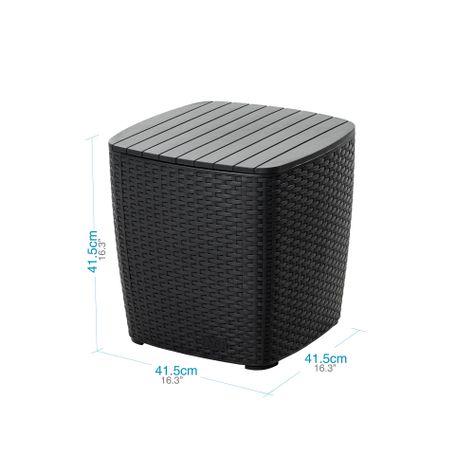 Juego Terraza Capri Grafito tipo Rattán MQ QRubber-7