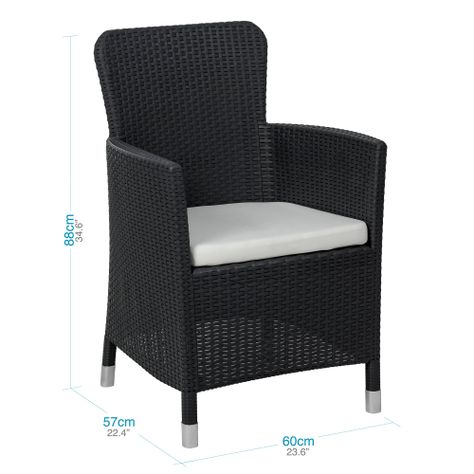 Juego Terraza Capri Grafito tipo Rattán MQ QRubber-2